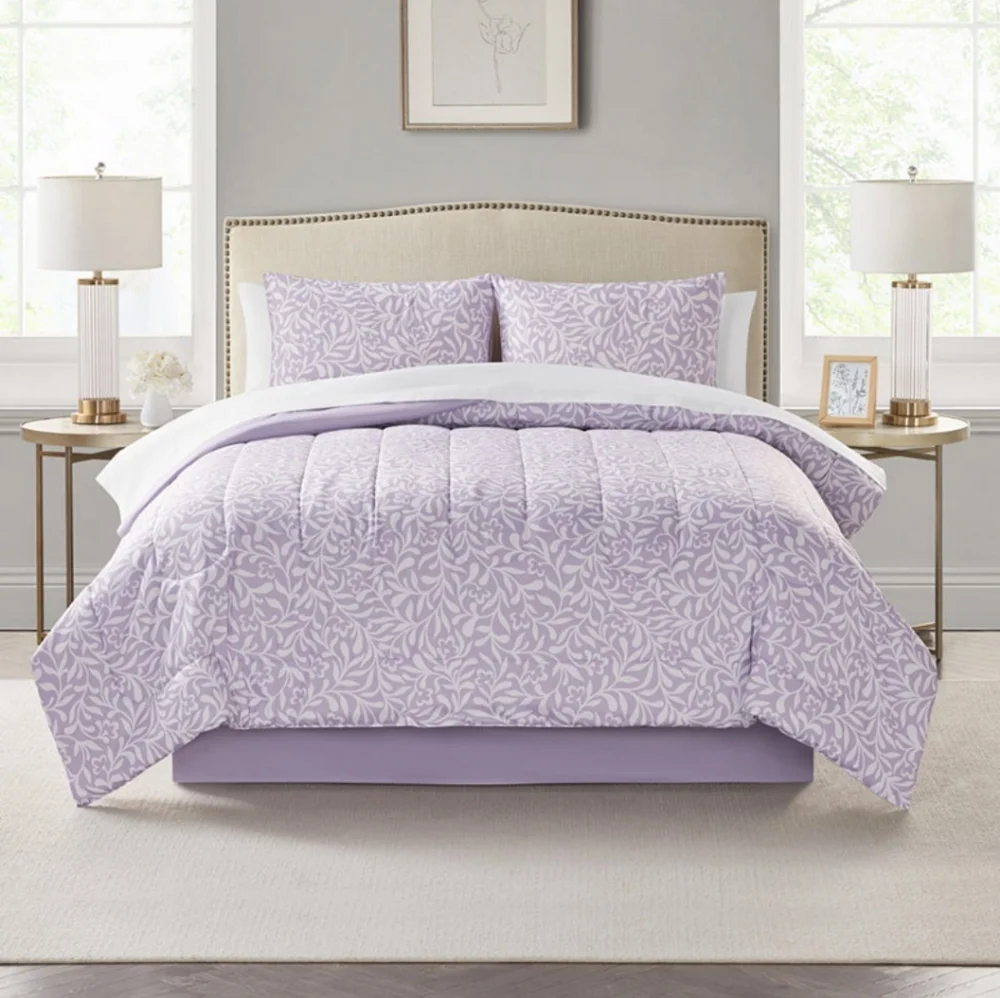 SUPER SALE ** BRAND NEW ** 8 PC Lavender Floral Comforter Set